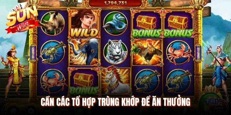 Cần các tổ hợp trùng khớp để ăn thưởng